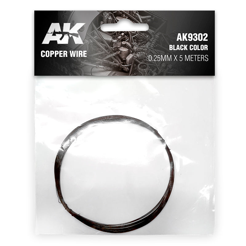 PREORDER AK Interactive - Accessories - Copper Wire 0.25mm X 5 Meters Black Color