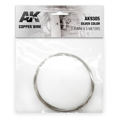 PREORDER AK Interactive - Accessories - Copper Wire 0.45mm X 5 Meters Silver Color