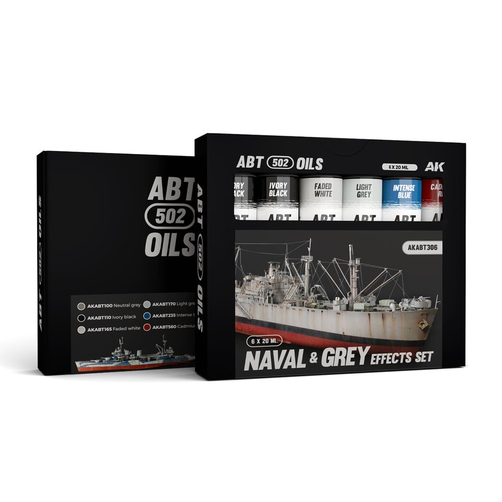 PREORDER AK Interactive - Oils - Naval & Grey Effects Colors Set