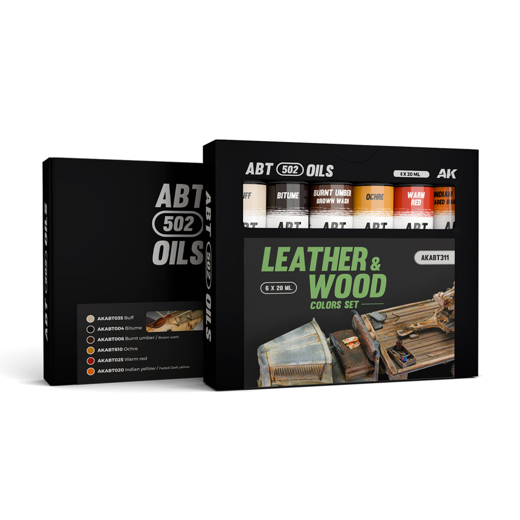 PREORDER AK Interactive - Oils - Leather & Wood Colors Set