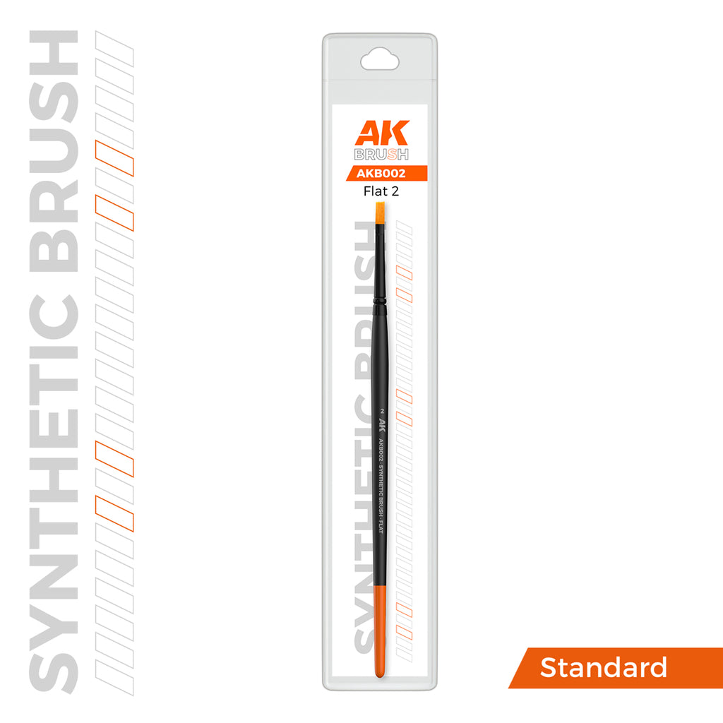 PREORDER AK Interactive - Brushes - Synthetic Brush - Flat 2