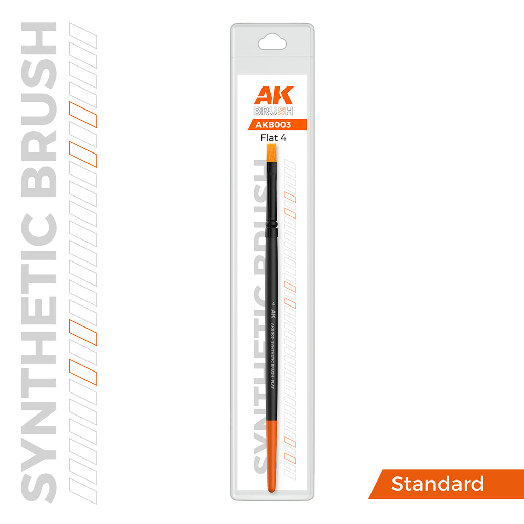 PREORDER AK Interactive - Brushes - Synthetic Brush - Flat 4