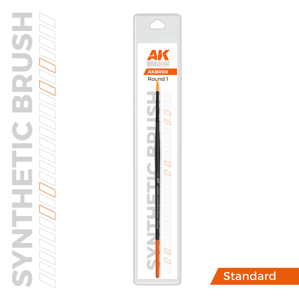 PREORDER AK Interactive - Brushes - Synthetic Brush - Round 1