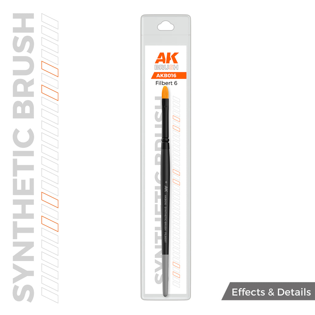 PREORDER AK Interactive - Brushes - Synthetic Brush - Filbert 6