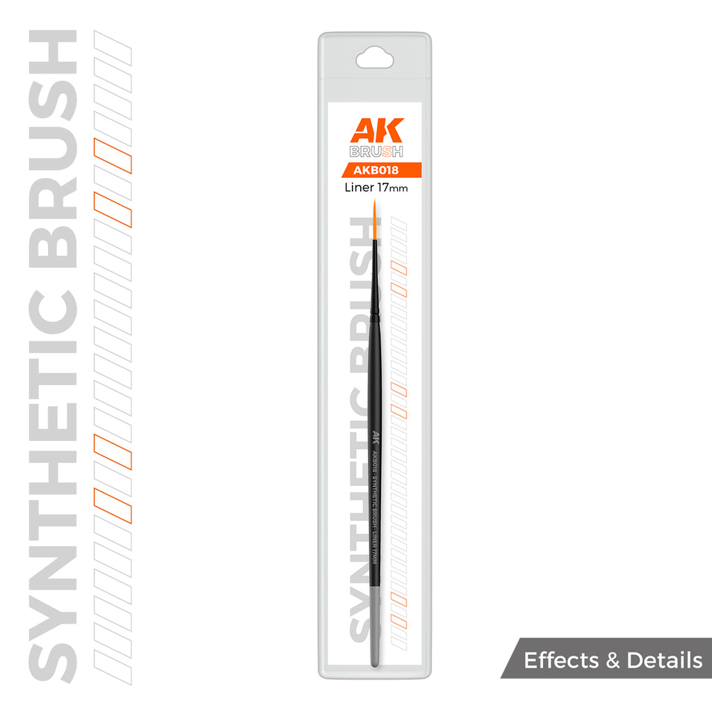 PREORDER AK Interactive - Brushes - Synthetic Brush - Liner 17Mm