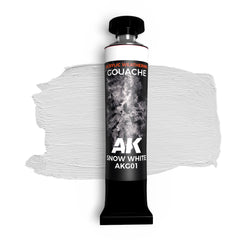 PREORDER AK Interactive - Gouache Paints - Snow White - Ak Gouache 20 Ml