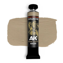 PREORDER AK Interactive - Gouache Paints - Dark Earth - Ak Gouache 20 Ml.