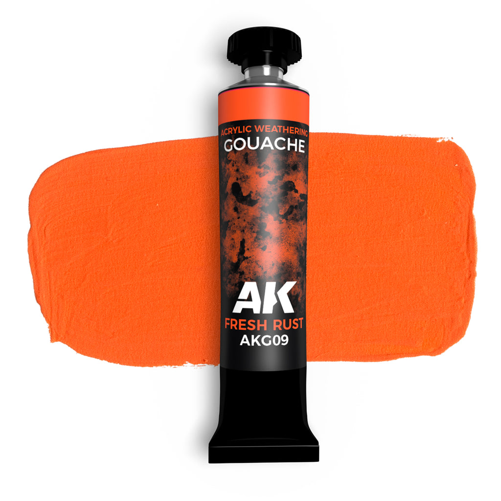 PREORDER AK Interactive - Gouache Paints - Fresh Rust - Ak Gouache 20 Ml.