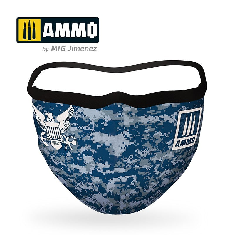 PREORDER Ammo by MIG - Merchandise - Ammo Face Mask "Navy Blue Camo"