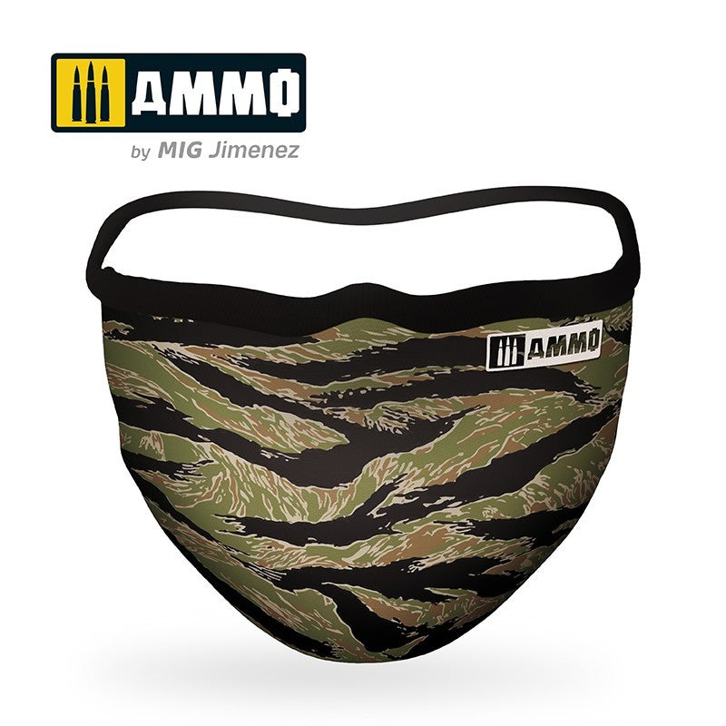 PREORDER Ammo by MIG - Merchandise - Ammo Face Mask "Tiger Camo" (Hygienic Protective Mask 100% Polyester)