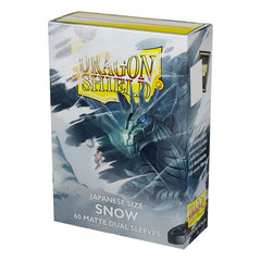 Dragon Shield: Japanese Size Sleeves  Matte Dual  Snow (Nirin)