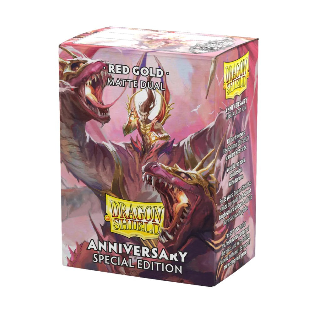 PREORDER Dragon Shield: Sleeves Matte Dual Anniversary Special Edition: Red Gold