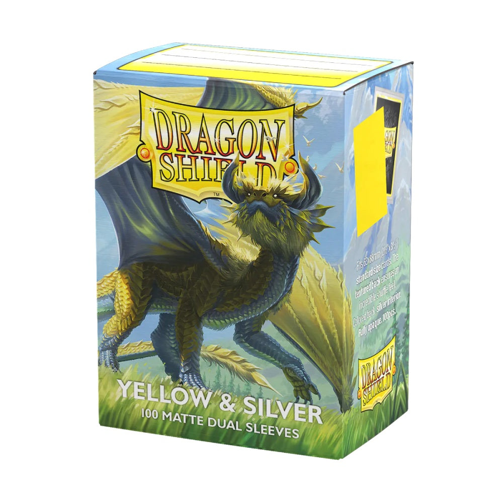 Dragon Shield: Sleeves  Matte Dual  Yellow & Silver