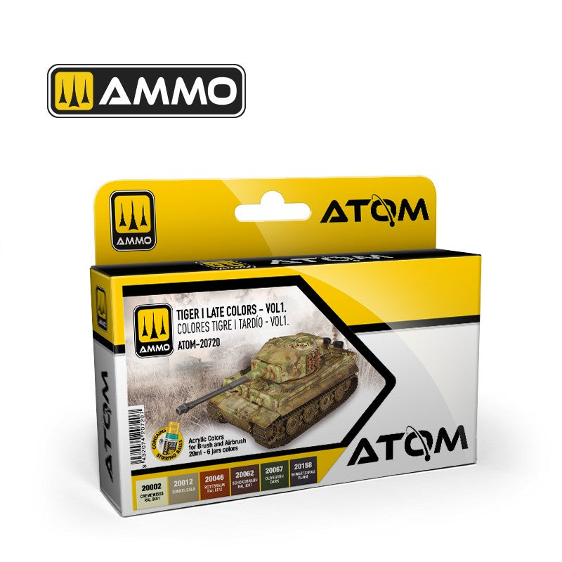 PREORDER Ammo by MIG - Atom Color - Tiger I Late Colors Set Vol.1 Set
