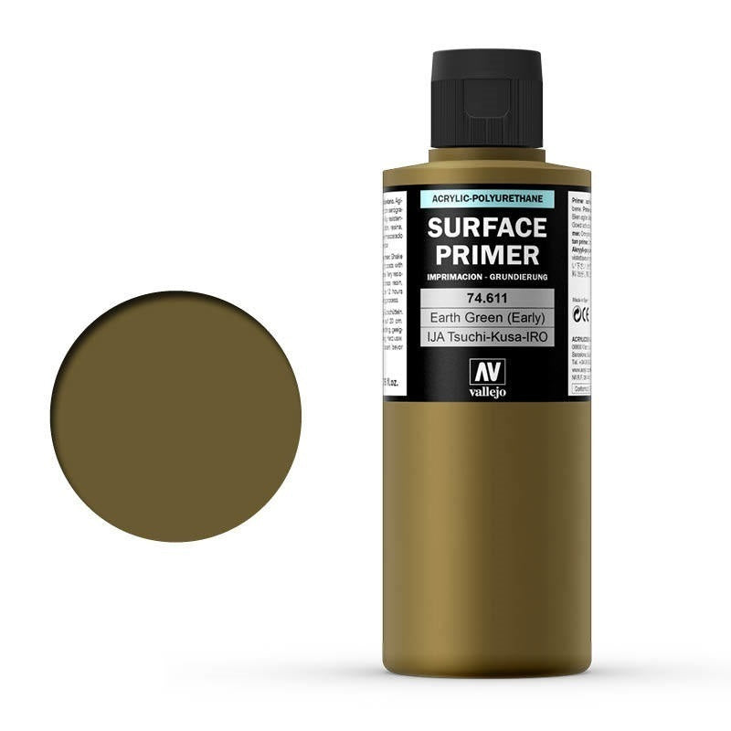 PREORDER Vallejo - Surface Primer - Ija-Tsuchi-Kusa-Iro Earth Green (Early) 200ml
