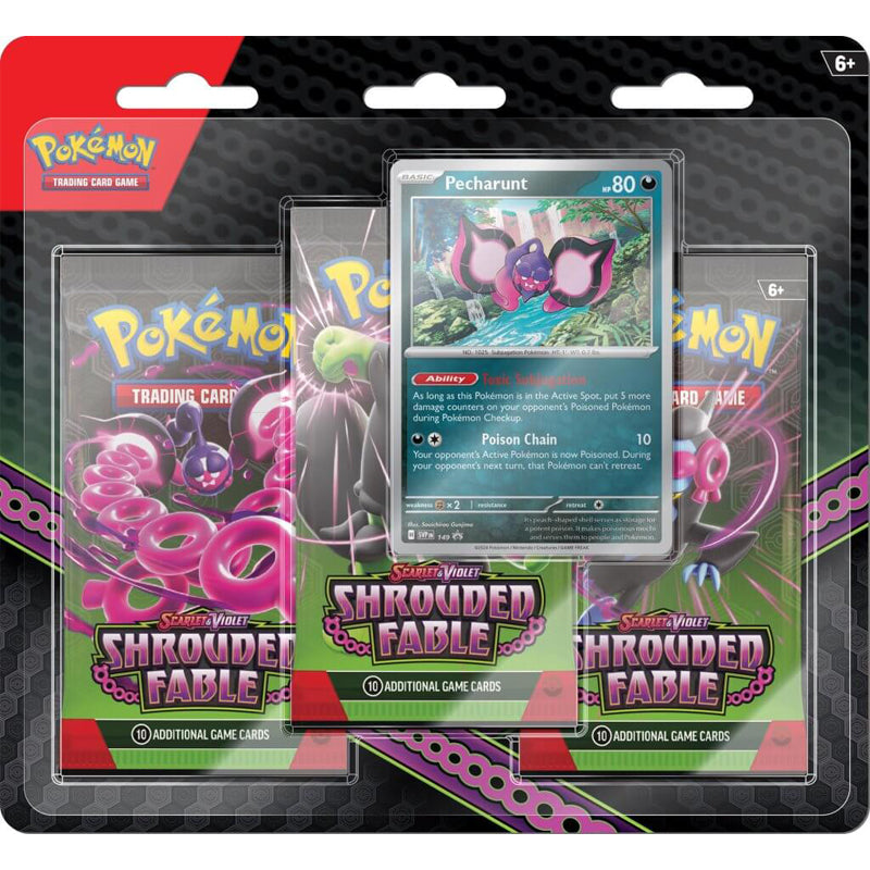 PREORDER POKEMON TCG Scarlet & Violet 6.5 Shrouded Fable 3 Pack Blister