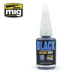 Ammo by MIG -  Accessories - Black Slow Dry Cyanoacrylate