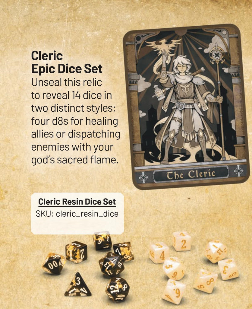 Beadle & Grimms Cleric EPIC Dice Set & Rolling Tray