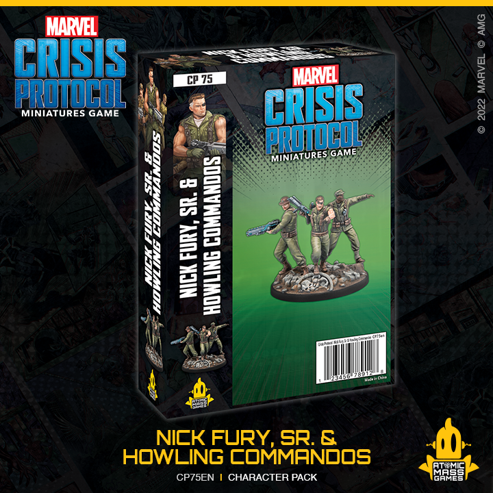 Marvel Crisis Protocol Miniatures Game Nick Fury SR. & Howling Commandos