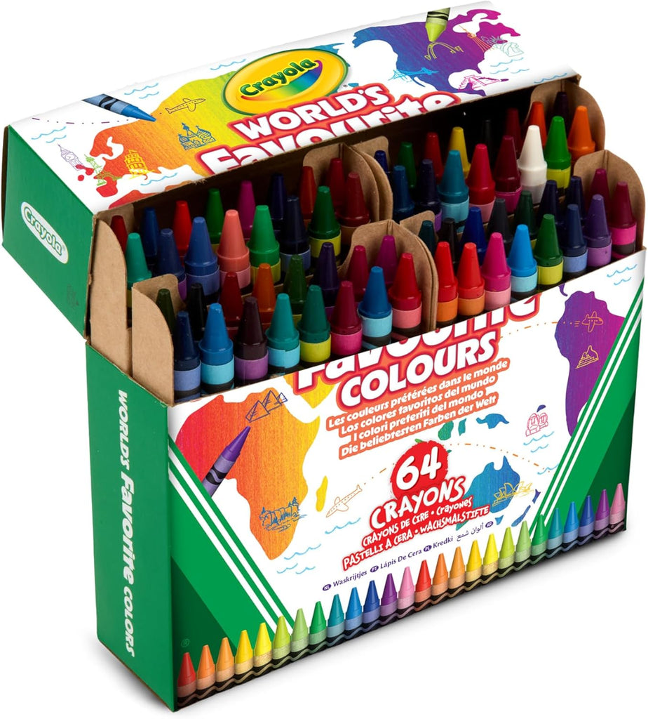 Worlds Favorite Colors Crayons 64 Count