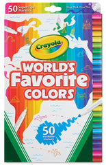 50 Count Worlds Favorite Colors Washable SuperTips
