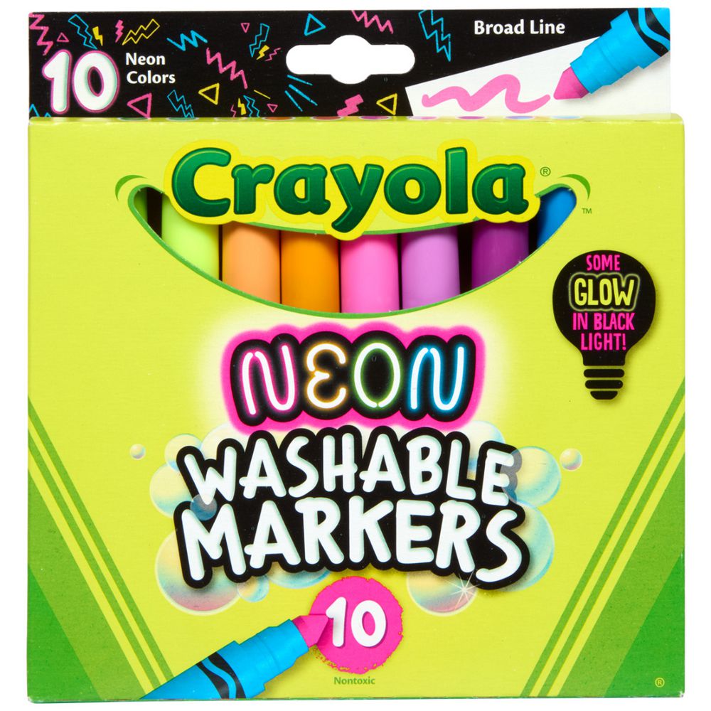 Crayola Neon Washable Markers 10 Count