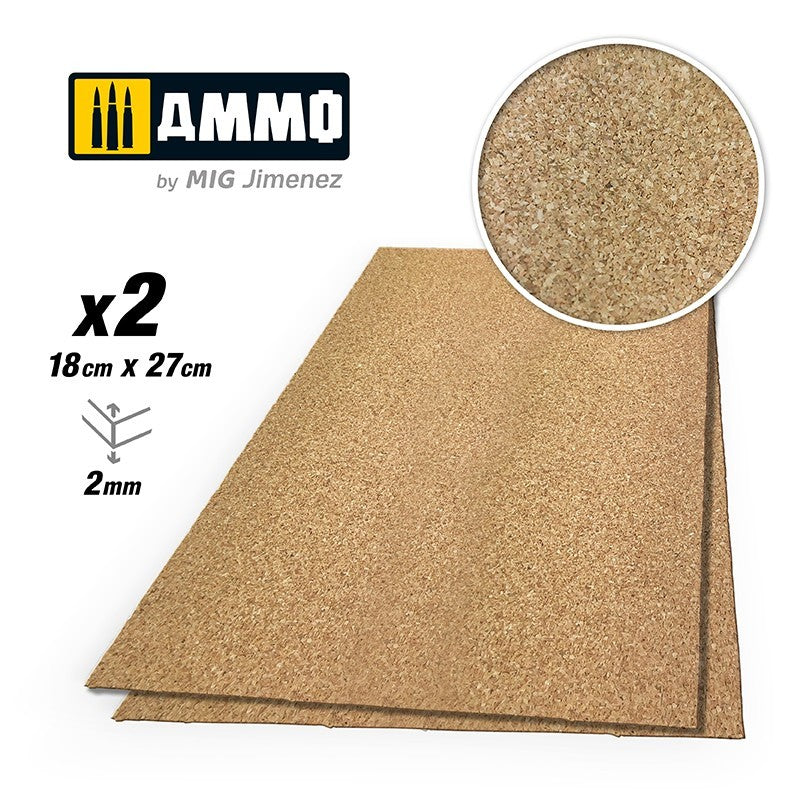 PREORDER Ammo by MIG - Create Cork - Fine Grain (2Mm) 2 Pcs.