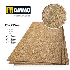 PREORDER Ammo by MIG - Create Cork - Medium Grain Mix (2Mm; 3Mm And 4Mm) 1 Pc. Each Size