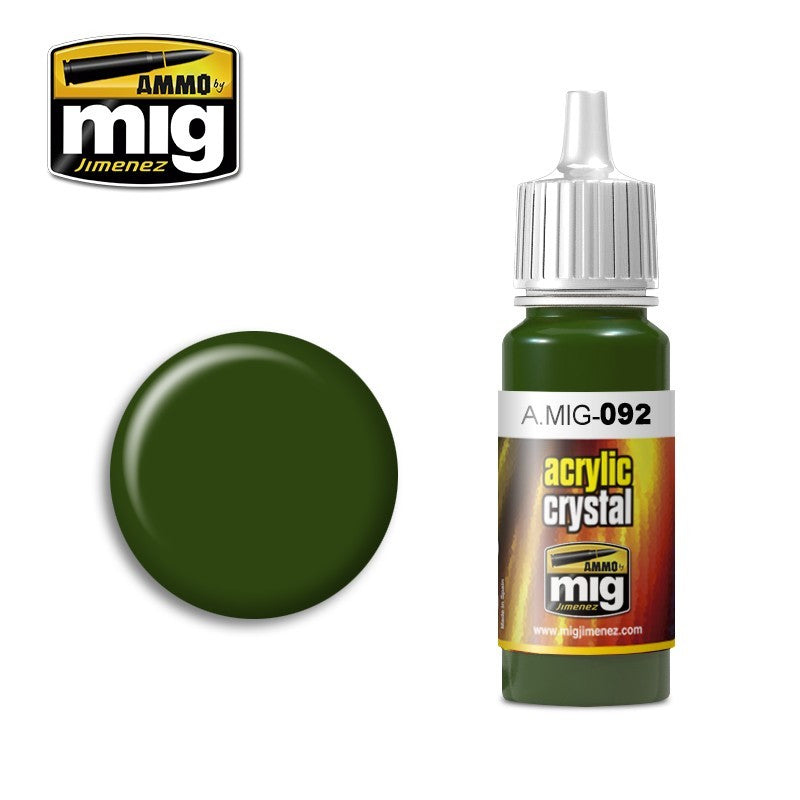 PREORDER Ammo by MIG - Acrylic Color - Crystal - Green 17ml