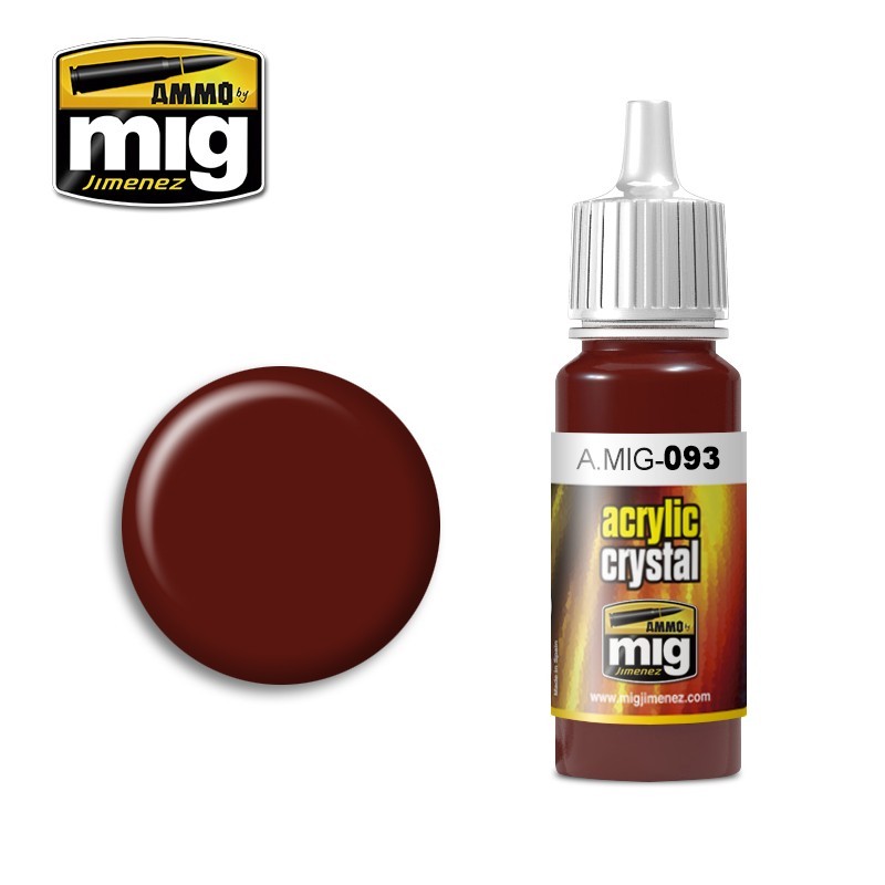 PREORDER Ammo by MIG - Acrylic Color - Crystal - Red 17ml