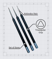 PREORDER LPG Essentials Natural Paint Brush Set: Kolinsky Sable