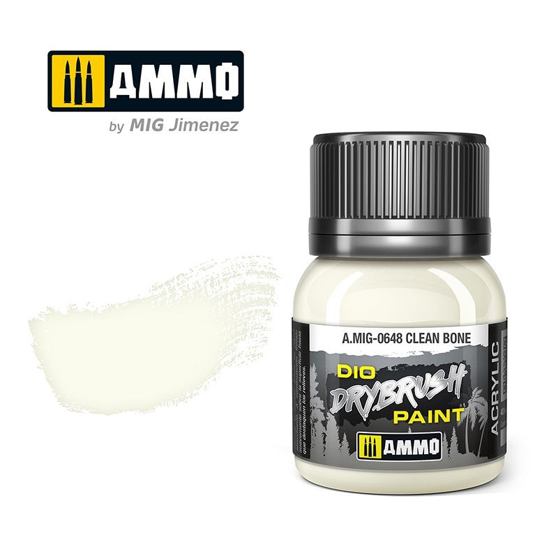 PREORDER Ammo by MIG - Drybrush - Clean Bone������