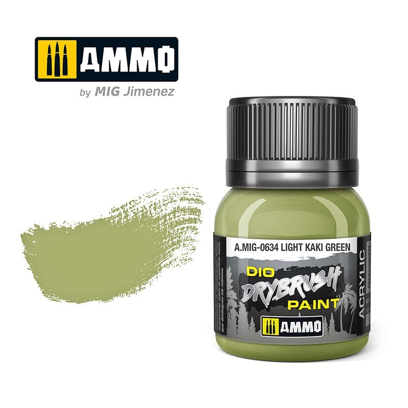 PREORDER Ammo by MIG - Drybrush - Light Kaki Green������
