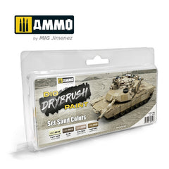 PREORDER Ammo by MIG - Drybrush - Sand Colors Set