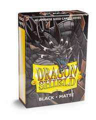 Dragon Shield: Japanese Size Sleeves  Matte  Black