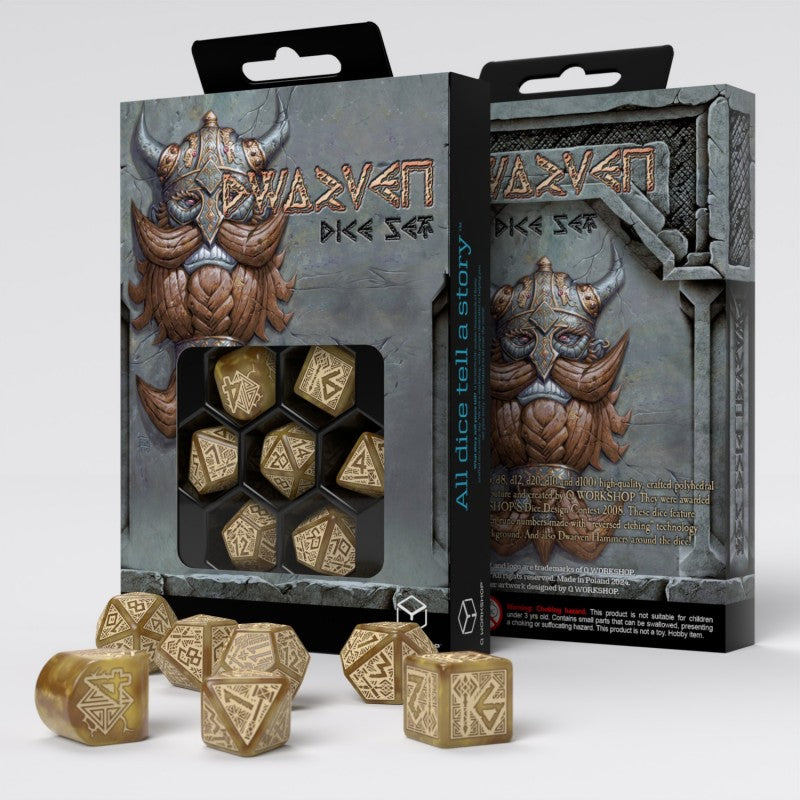 Q Workshop - Dwarven Dice Set - Gold Dice Set 7