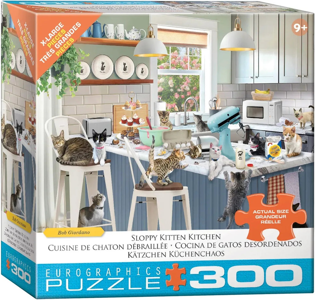 Puzzle - Eurographics - Sloppy Kitten Kitchen 300pc XL Sized Pieces