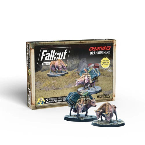 Fallout Wasteland Warfare - Creatures - Brahmin Herd