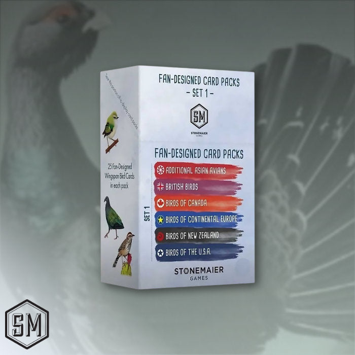 PREORDER Wingspan: Fan Designed Pack  Retailer Display: Set 1