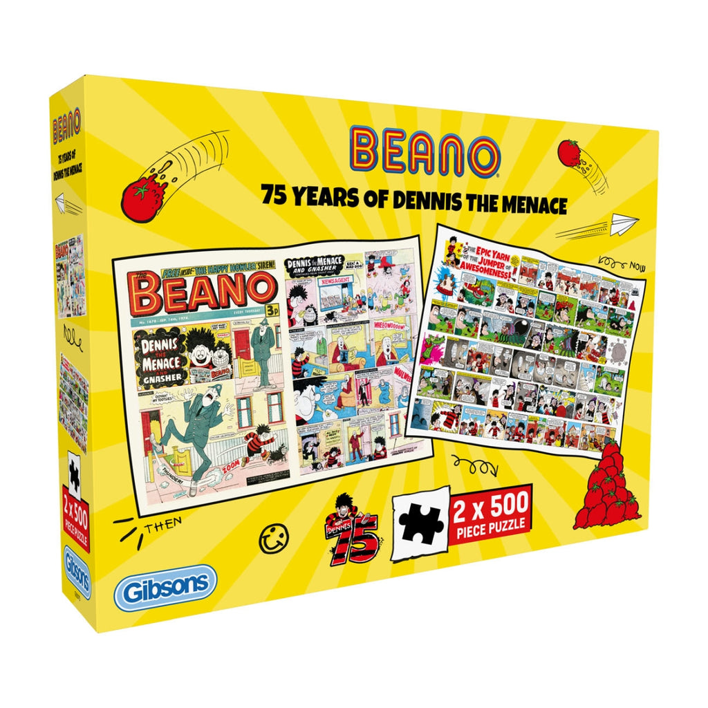 PREORDER Puzzle - Gibsons - 75 Years of Dennis the Menace (2x500)