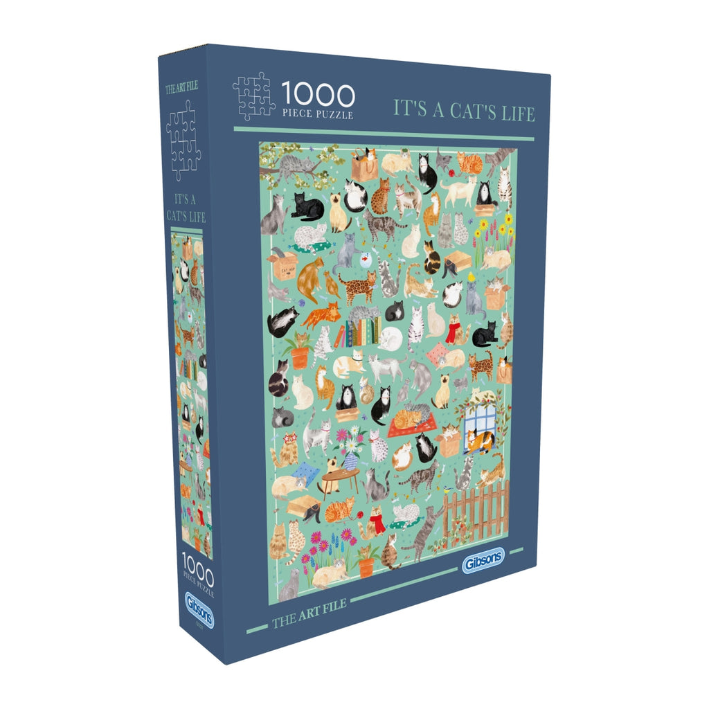 PREORDER Puzzle - Gibsons - The Art File: Its a Cats Life (1000)