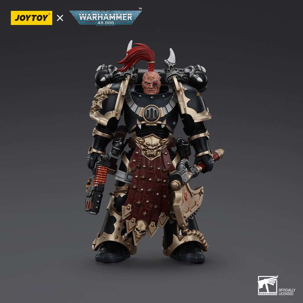 PREORDER Warhammer Collectibles: 1/18 Scale Chaos Space Marines Black Legion Chosen with Plasma Pistol