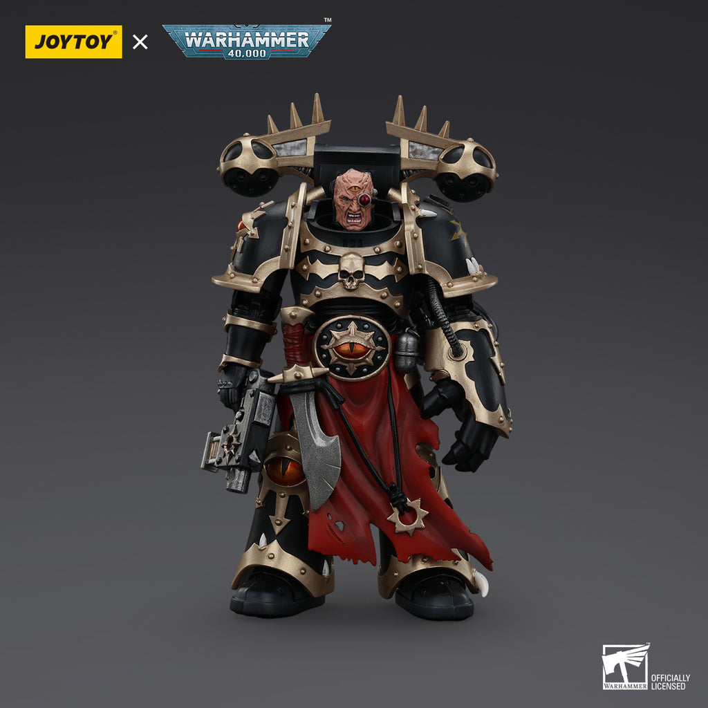 PREORDER Warhammer Collectibles: 1/18 Scale Chaos Space Marines Black Legion Chosen with Bolt Pistol