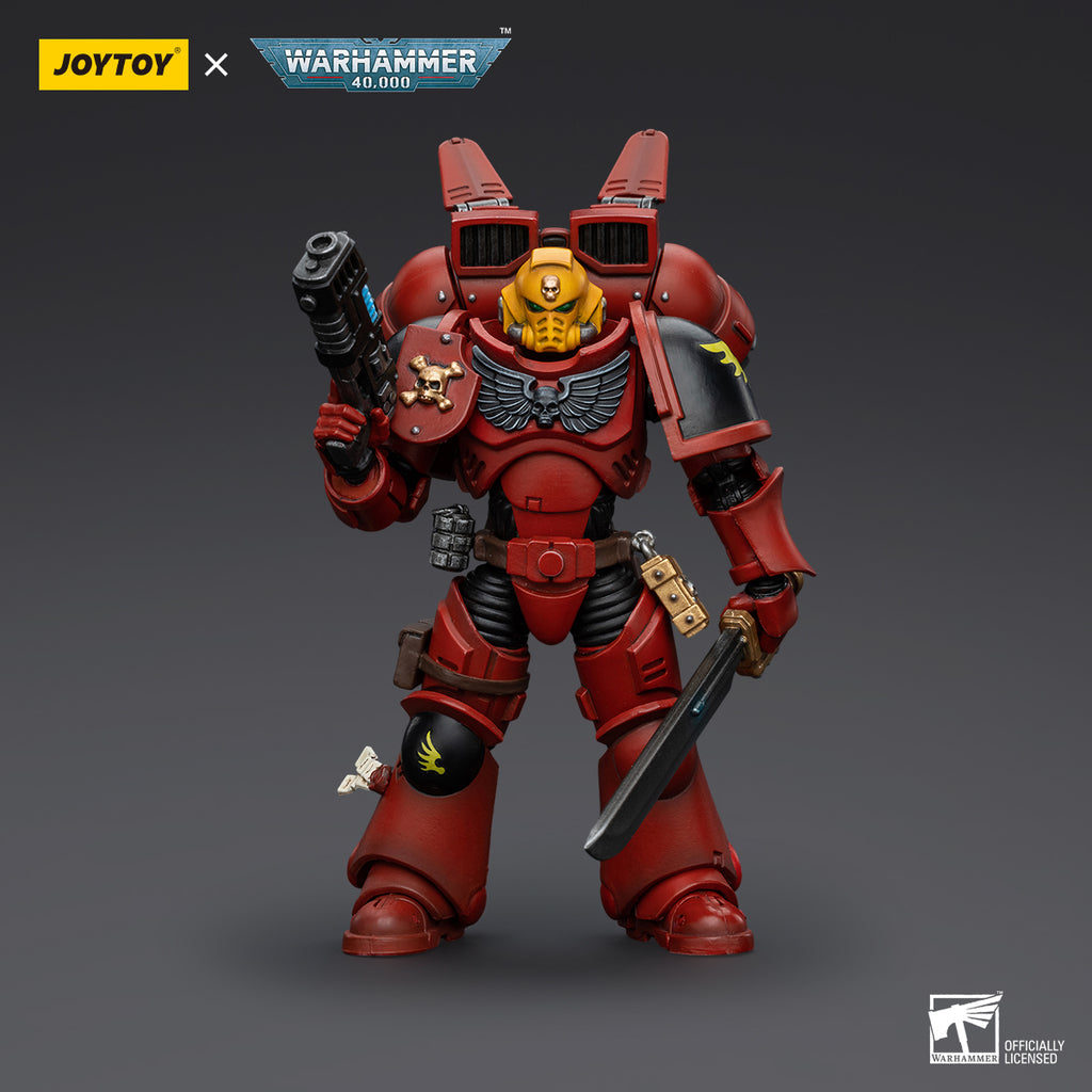 PREORDER Warhammer Collectibles: 1/18 Scale Blood Angels Jump Pack Intercessors Sergeant With Plasma Pistol