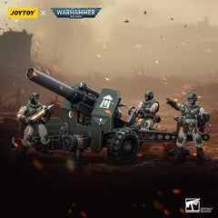 Warhammer Collectibles: 1/18 Scale Astra Militarum Ordnance Team with Bombast Field Gun