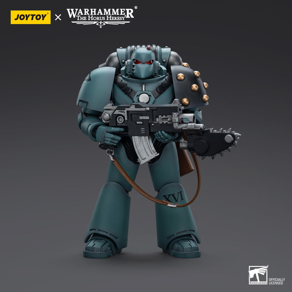 Warhammer Collectibles: 1/18 Scale Sons of Horus MKVI Tactical Squad Legionary w/ Bolter Chainblade