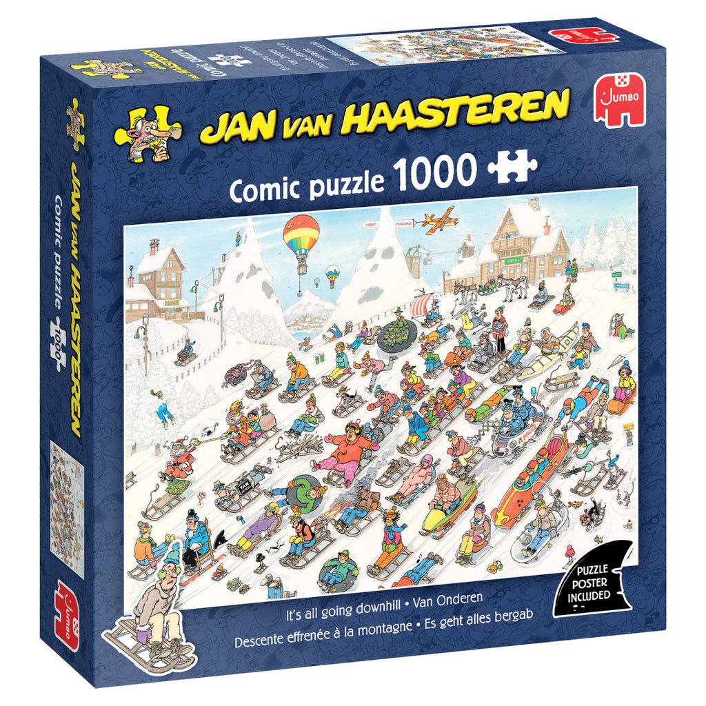 Puzzle - Jumbo Jan van Haasteren - All Going Downhill 1000Pc (Square Box)