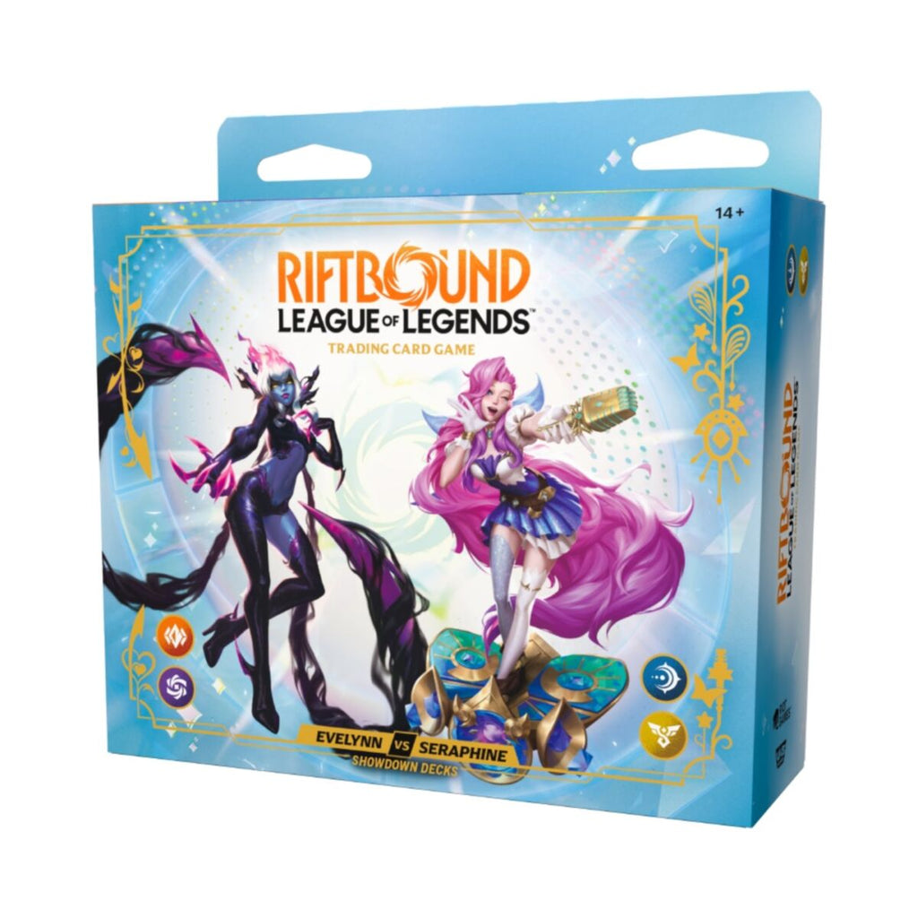 Riftbound: League of Legends TCG Showdown Deck Display Radiance: Evelynn vs Seraphine