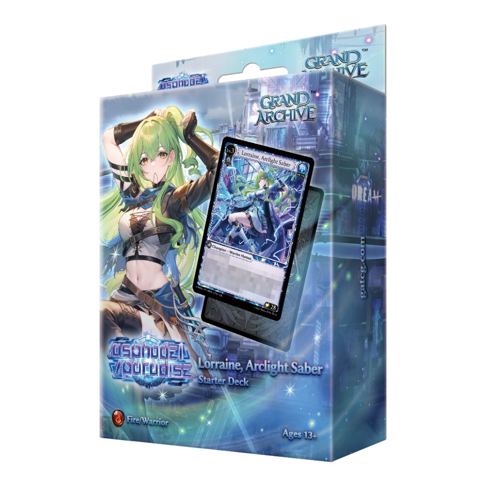 Grand Archive TCG: .asphodel/paradise  Starter Deck Display  Lorraine Arclight Saber