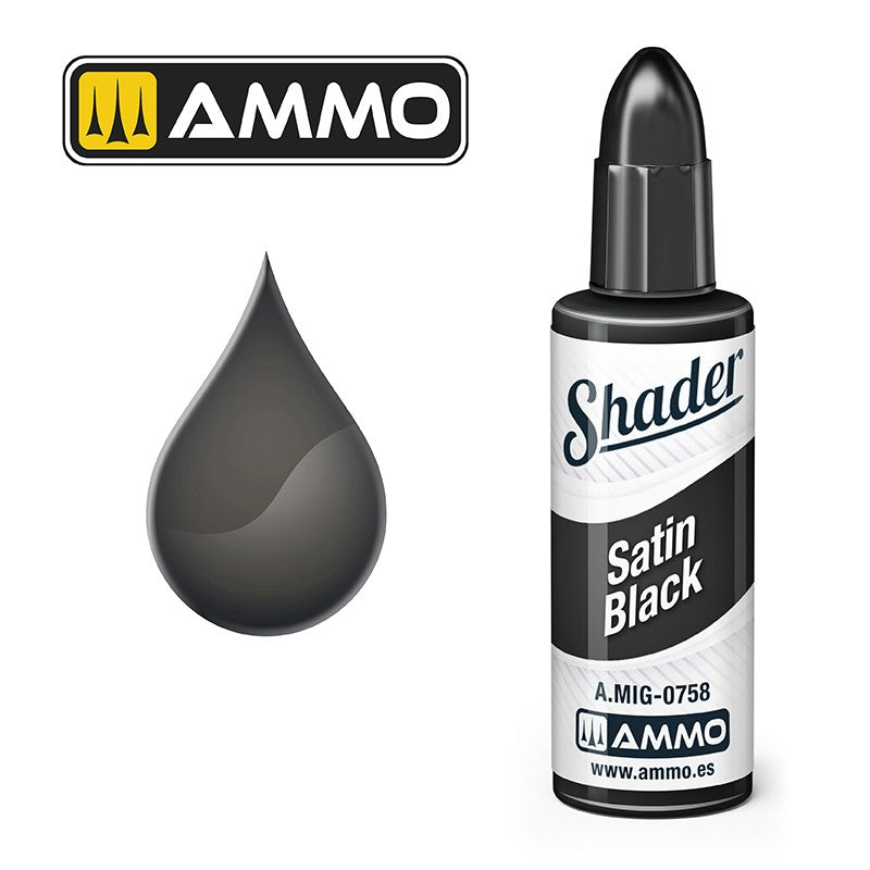 PREORDER Ammo by MIG - Matt Shader - Satin Black 10ml